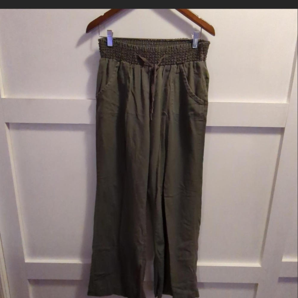 Ci Sono Men's Olive Relaxed Chinos